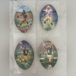 Green Bay Packers Set of 4 Brett Favre Plates The Bradford Exchange EUC